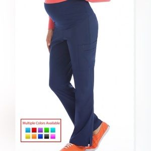 Med Couture Maternity Scrub Pants, Plus+One 4-Way Energy Stretch, L